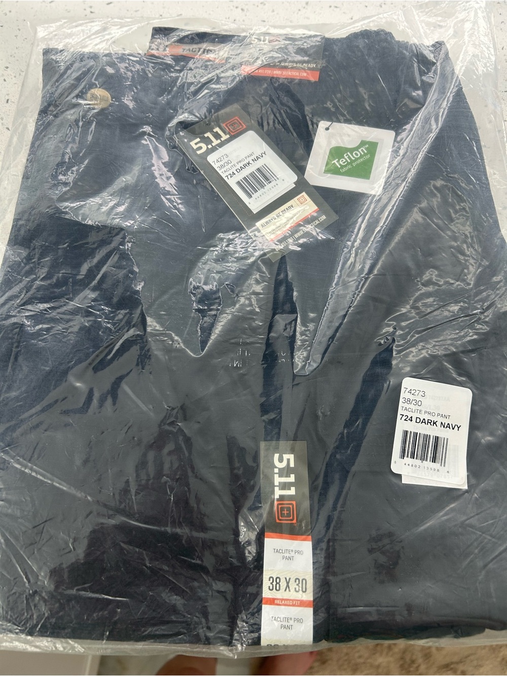 NWT 5.11 Tactical TacLite Pro Pant - Navy Blue size 38/30 - Picture 3 of 3